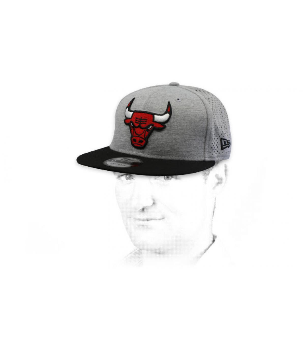 snapback Bulls gris Shadow Tech 9Fifty Bulls